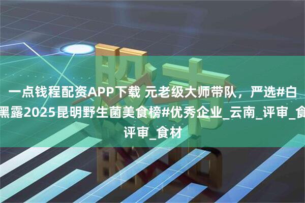 一点钱程配资APP下载 元老级大师带队，严选#白松黑露2025昆明野生菌美食榜#优秀企业_云南_评审_食材